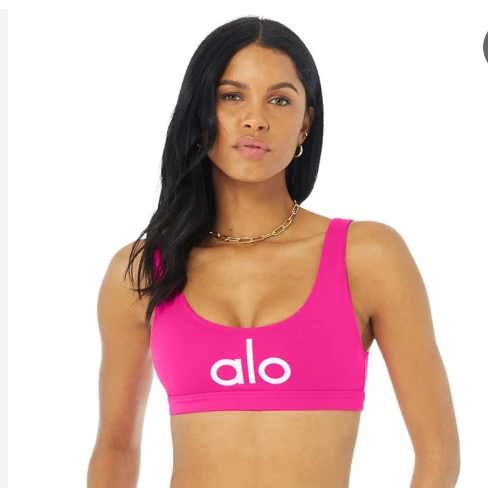 Alo Yoga Neon Pink Ambient Sports Bra